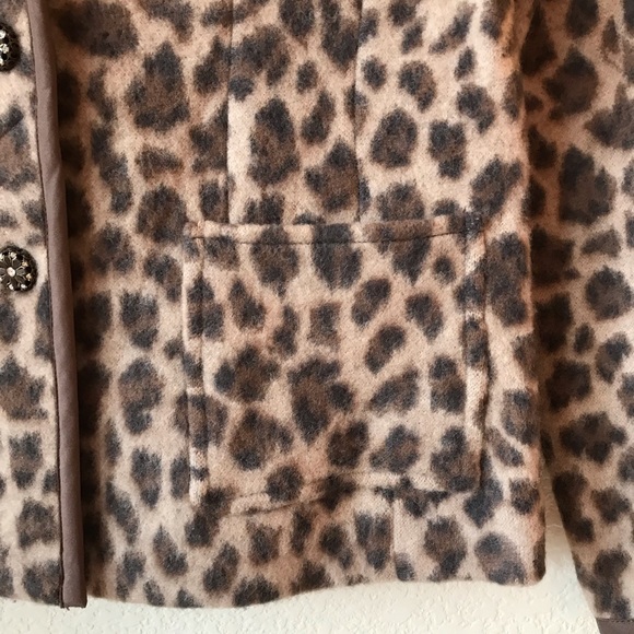 Talbots Womens Wool Blazer Jacket Animal Print - Picture 5 of 8